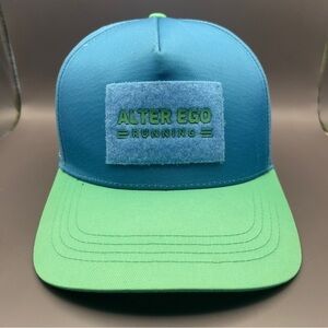Alter Ego Running Snapback Hat Teal/Green Adjustable Cap EUC